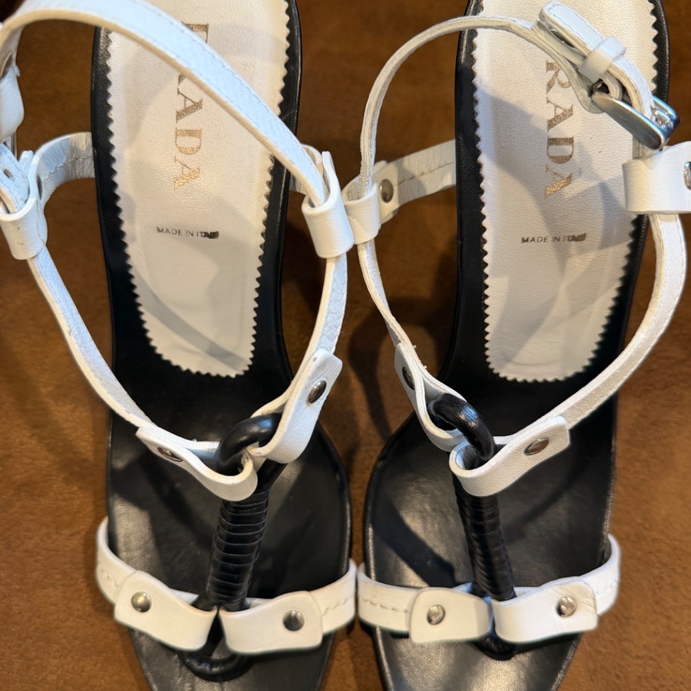 Prada heels Nappa Marine Bian Nero - Picture 2 of 4